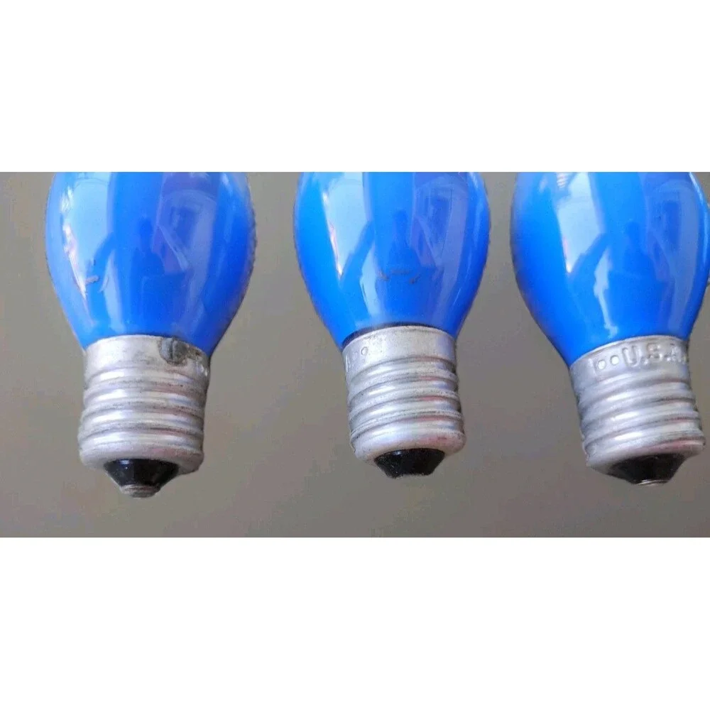 10) Vintage GE C-9 Christmas Lights Red And Blue Bulbs July 4th Of July TESTED!